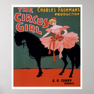Circus Girl Theater Poster runt 1897