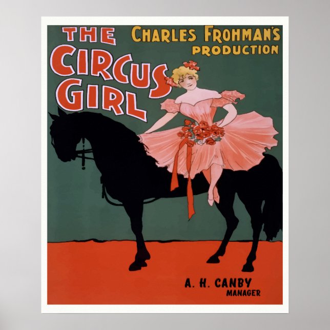 Circus Girl Theater Poster runt 1897 (Framsidan)