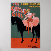 Circus Girl Vintage affisch