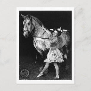 Circus Girl with Horse, 1908 Vykort