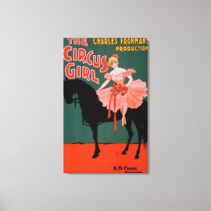 Circus Girl - Woman on Horse Theatrical Canvastryck