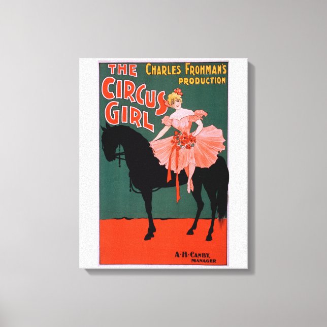 Circus Girl - Woman on Horse Theatrical Canvastryck (Framsida)