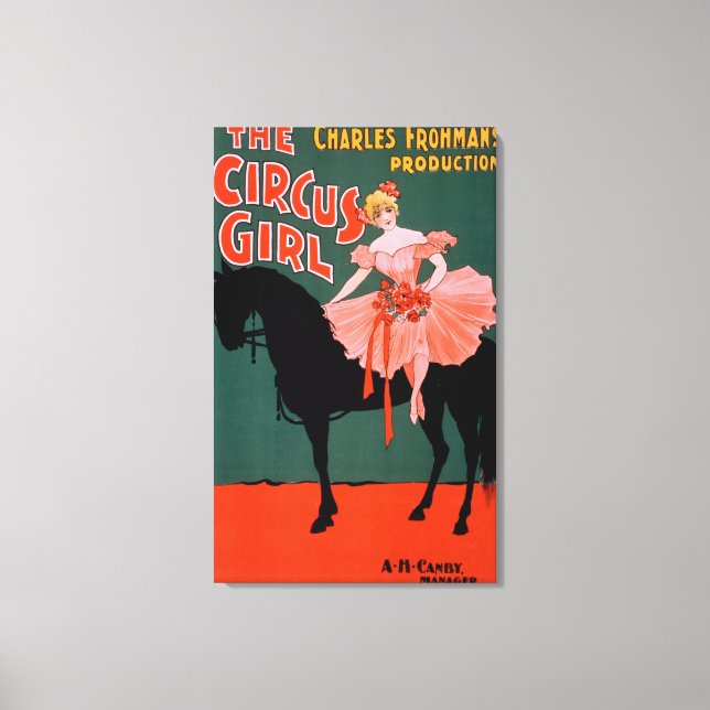 Circus Girl - Woman on Horse Theatrical Canvastryck (Framsida)