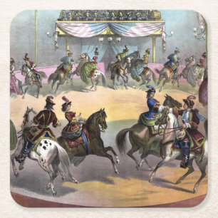 Circus Grand Finale, Circa 1872. Underlägg Papper Kvadrat