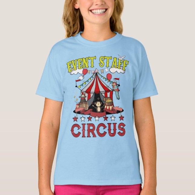 Circus händelsepersonal Funny Party Carnival Crew T Shirt (Framsida)