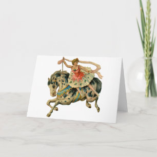 Circus Horse and Dancer Greeting Card Kort