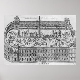 Circus Maximus i Rom, c.1600 Poster