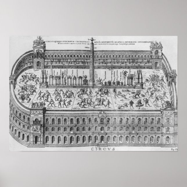 Circus Maximus i Rom, c.1600 Poster (Framsidan)