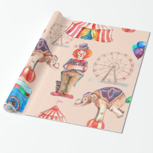 Circus Mönster Presentpapper