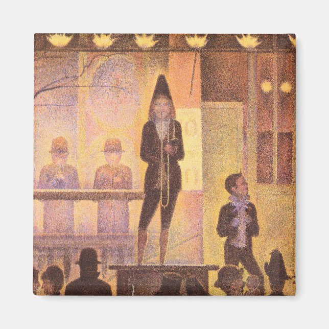 Circus parad av Georges Seurat Magnet (Framsidan)