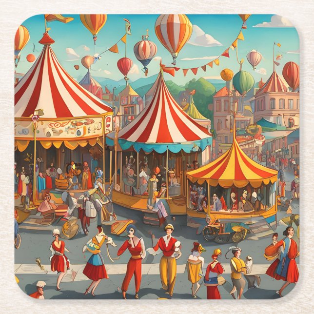 Circus Parad papper underlägg (Framsidan)