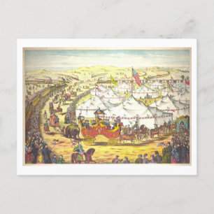 Circus Parad Vintage affisch vykort