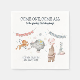 Circus Party-karnival Tema 1:a födelsedag Pappersservett