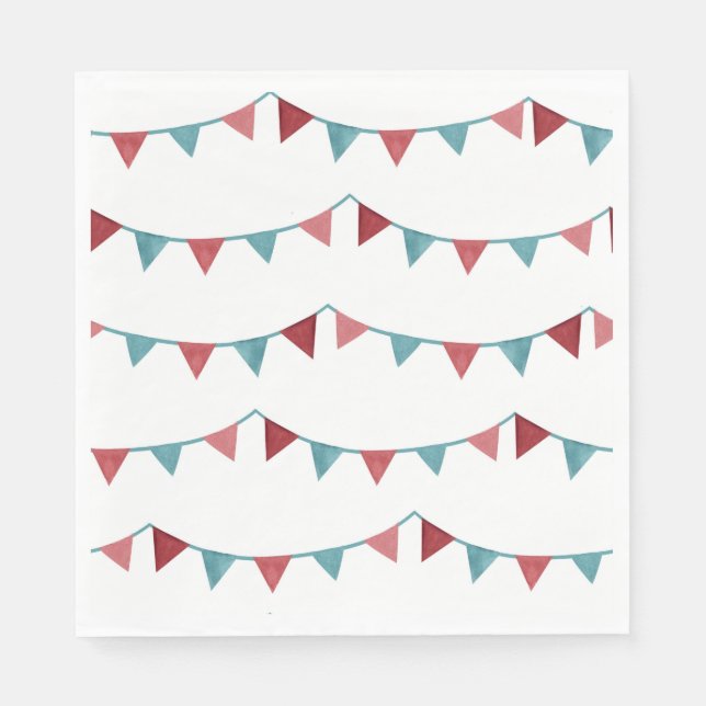 Circus Party Napkins | Karnival Napkins Pappersservett (Framsidan)