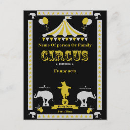 Circus Party Poster och kort