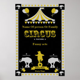 Circus Party Poster och kort