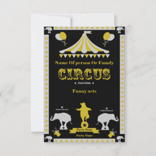 Circus Party Poster och kort