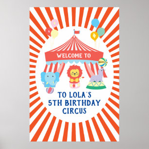 Circus party välkomsttecken, Karnival Poster