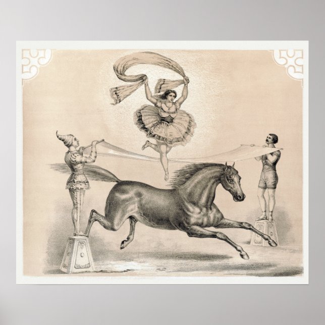 Circus Performer-jumpning över ett stort band Poster (Framsidan)