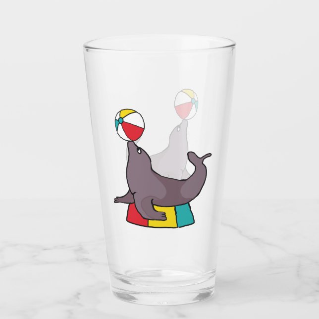 Circus Performing Seal Glaskopp (Framsida)