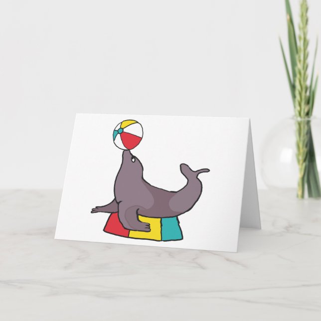 Circus Performing Seal Kort (Framsida)