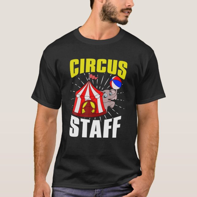 Circus Personal Cute Elephant Circus Event Carny - T Shirt (Framsida)