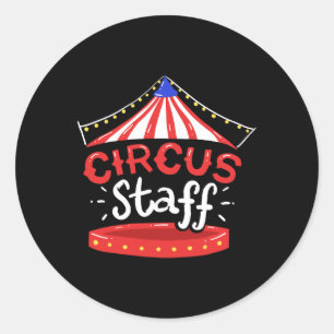 Circus-personalens barn Barns födelsedag tema Them Runt Klistermärke