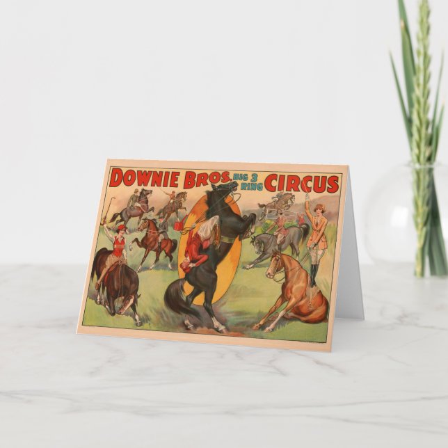 Circus Poster att visa många hästar som gör stenar Kort (Framsida)