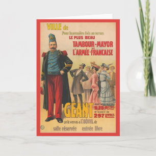 Circus Poster av Crowd som ger en Fransk soldat Kort
