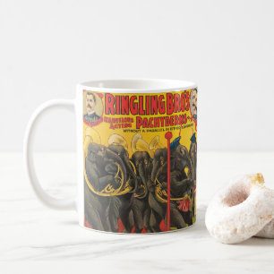 Circus Poster av elefanter som utför Kaffemugg