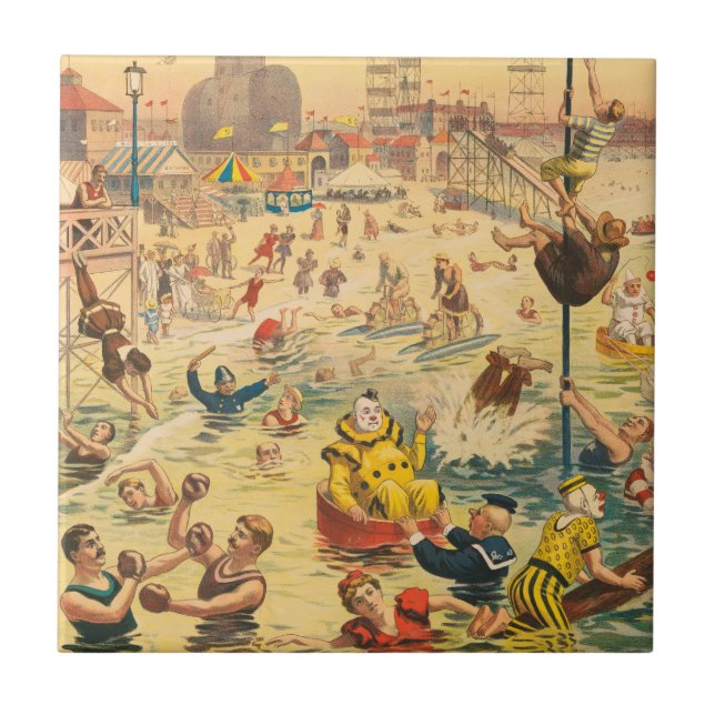 Circus Poster av människor i dräkter som utför Kakelplatta (Framsidan)