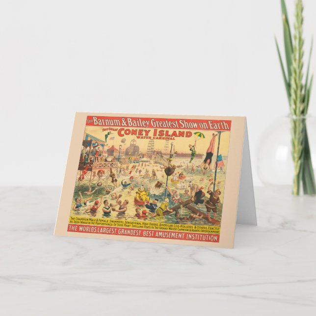 Circus Poster av människor i dräkter som utför Kort (Framsida)