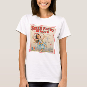 Circus Poster av rät-Rope Walker med parasol T Shirt