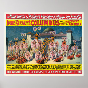 Circus Poster dansare före Moorish Kung