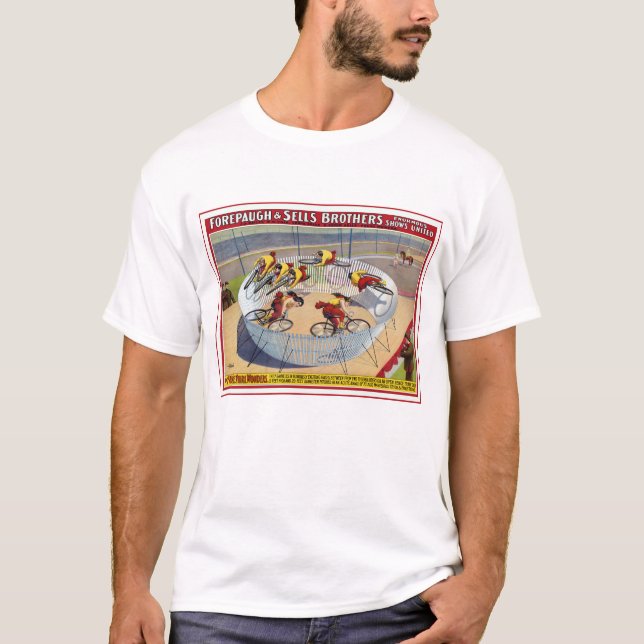 Circus Poster de sju Gaynellernas ridande bikes T Shirt (Framsida)