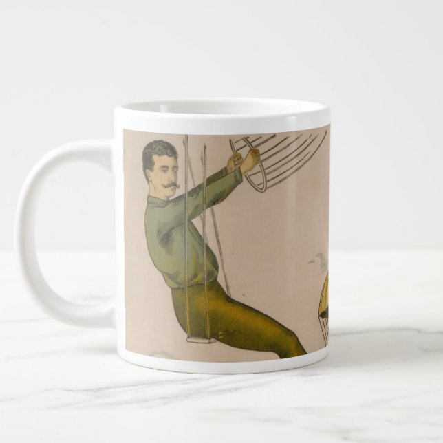 Circus Poster en luftburen ballonsprestanda Jumbo Mugg (Vänster)