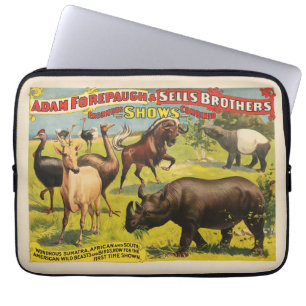 Circus Poster för Adam Forepaugh & Sells Brothers Laptop Fodral