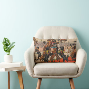 Circus Poster Great dane med tränare Lumbarkudde