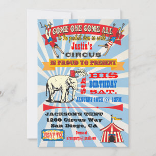 Circus Poster inbjudningar till Stil-partiet