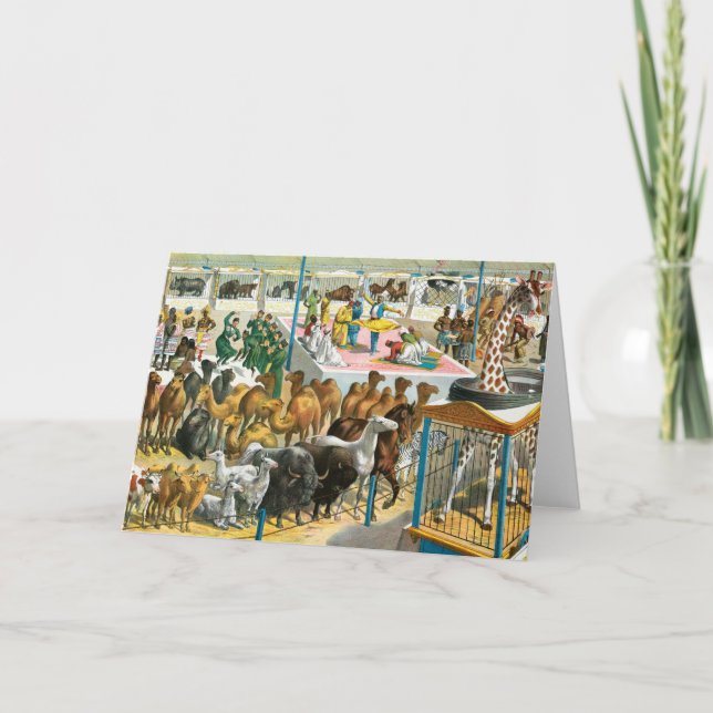 Circus Poster om människor av olika nationaliteter Kort (Framsida)