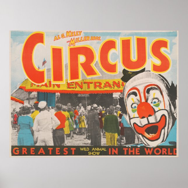 Circus Poster om människor som kommer in i toppen (Framsidan)