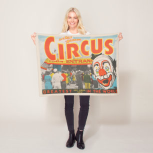 Circus Poster om människor som kommer in i toppen Fleecefilt