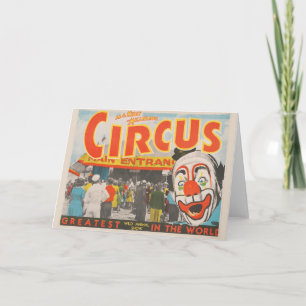 Circus Poster om människor som kommer in i toppen Kort