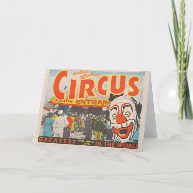 Circus Poster om människor som kommer in i toppen Kort (Framsida)