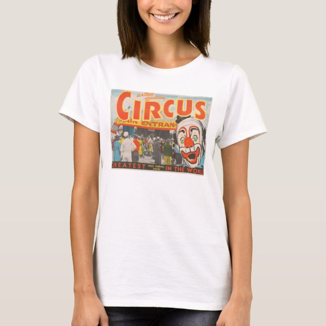 Circus Poster om människor som kommer in i toppen T Shirt (Framsida)