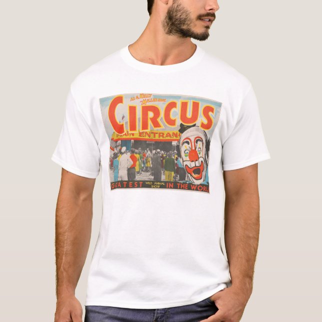 Circus Poster om människor som kommer in i toppen T Shirt (Framsida)