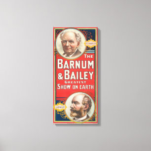 Circus Poster Porträtt av Barnum & Bailey Canvastryck