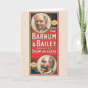 Circus Poster Porträtt av Barnum & Bailey Kort