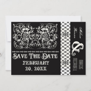 Circus Poster Stil Modern Black & White Card Inbjudningar