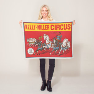 Circus Poster två Manar i Tävlan för schariotter Fleecefilt